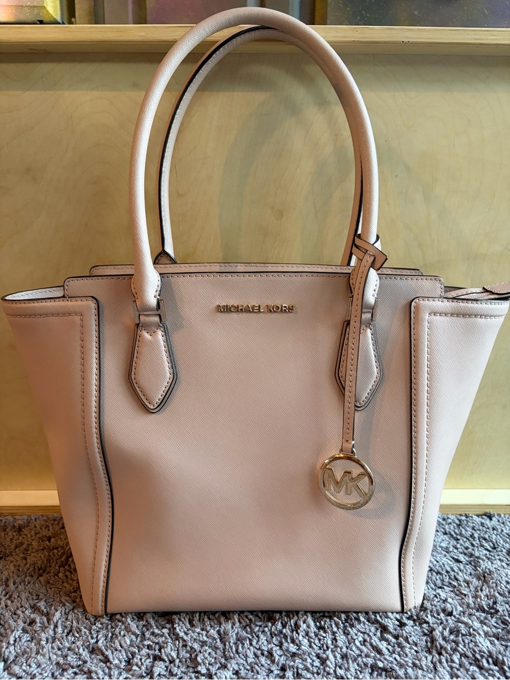 Michael Kors Ayden Blush Pink Leather Tote